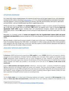 Sudan Emergency: Situation Report No.1 (9 May 2023)
