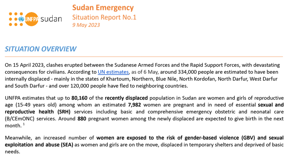 Sudan Emergency: Situation Report No.1 (9 May 2023)