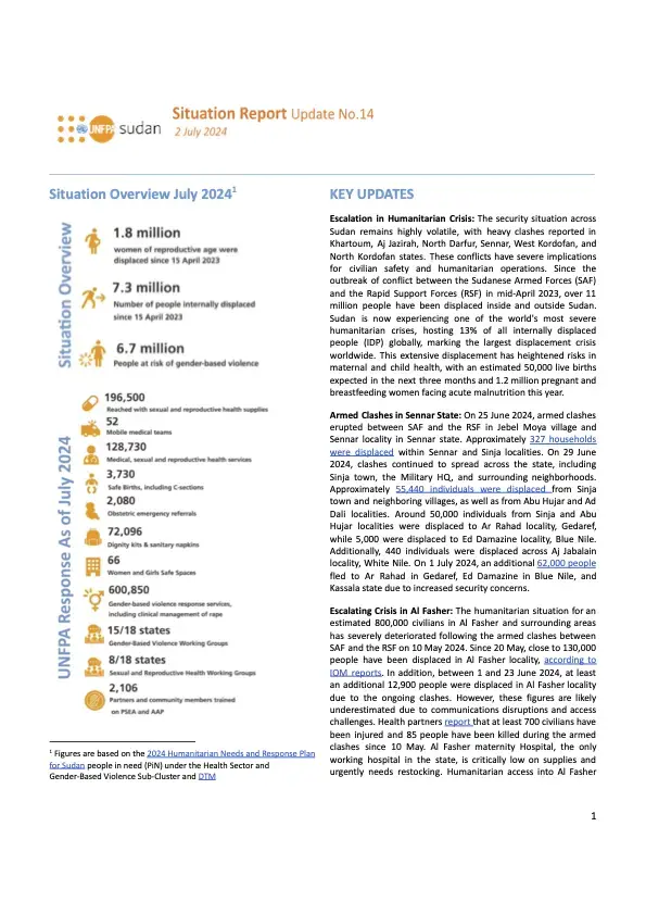 UNFPA Sudan Emergency Situation Report #14