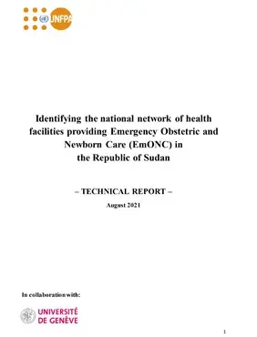 Identifying the national network of health facilities providing Emergency Obstetric and Newborn Care (EmONC) in the Republic of Sudan